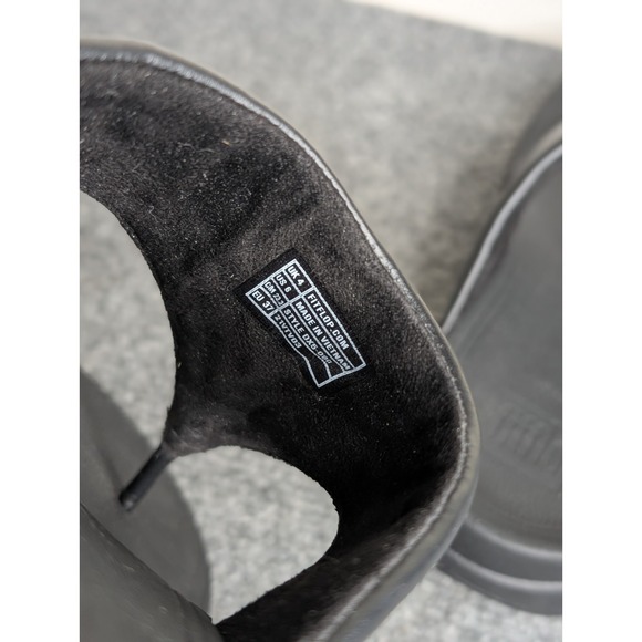 Fitflop Women's Walkstar Flip Flop Sandals Black Size 6 Stitched Leather - Picture 5 of 10